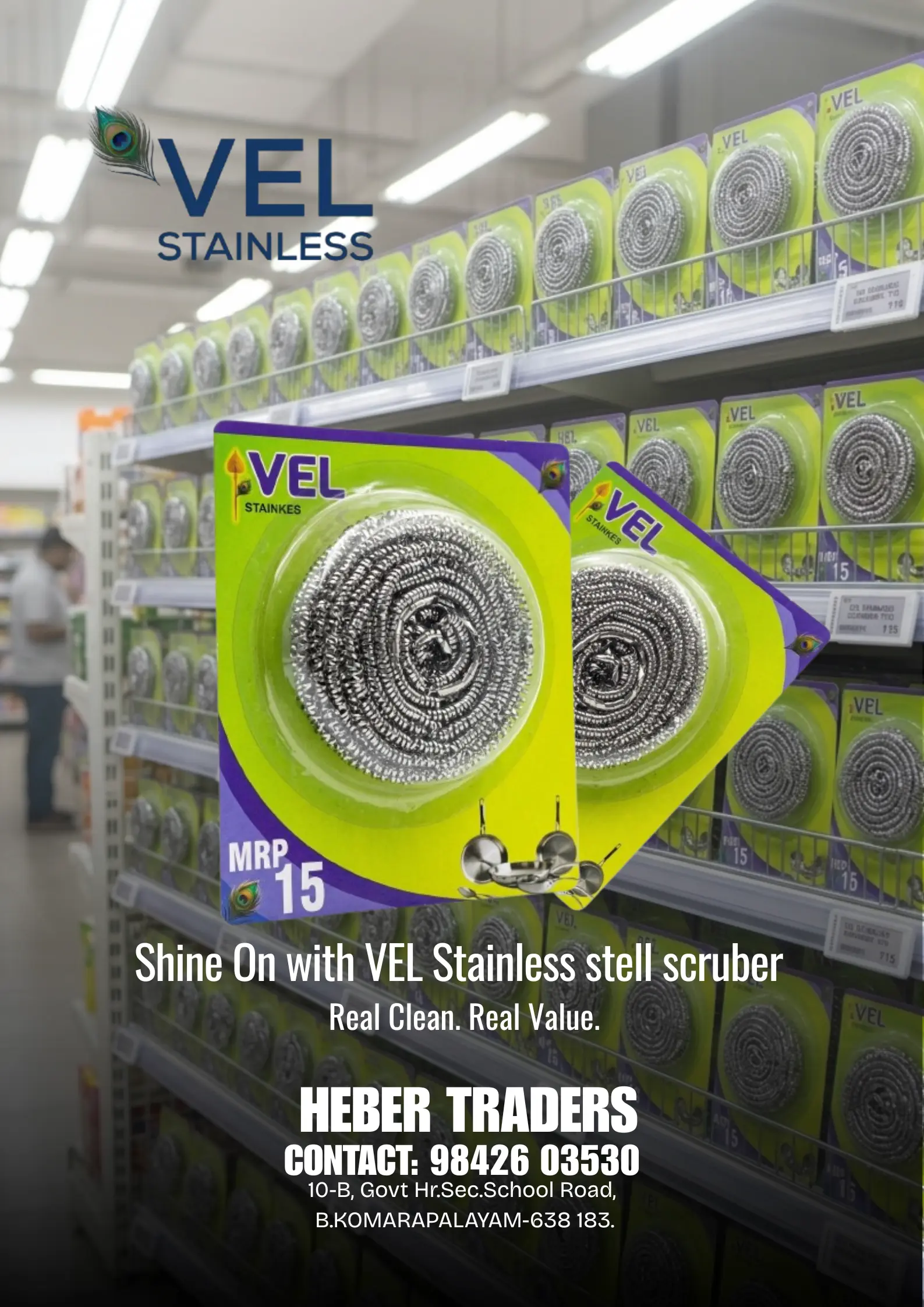 VEL Stainless poster design 1 — Heber Traders